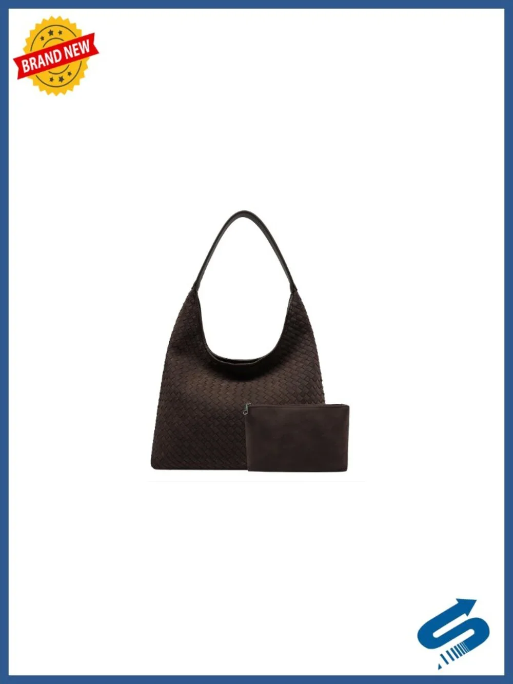 Vegan Leather Slouchy Hobo Bag Large Capacity Tote with Clutch Shoulder Bag